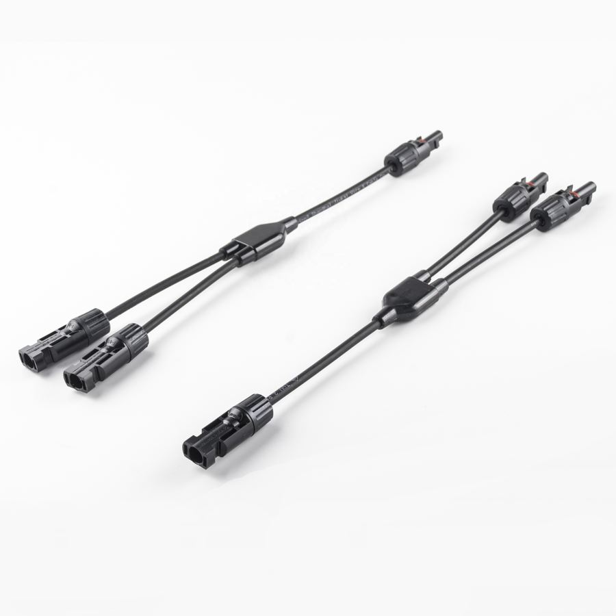 Solar Connector Y Branch Parallel Adapter Cable Solar Connectors Wire Plug Tool Kit for Solar