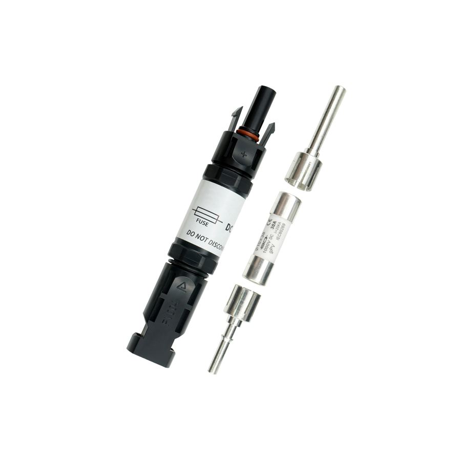 Solar PV 20A 30A Fuse Connector IP68 Waterproof 1000V In-line Fuse Holder Male Female Black Solar Connector Plug
