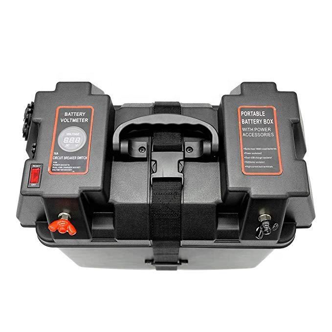 5.1V 3.1A 4.8A USB Output 16A 12V Large Caravan RV Motor Home Yacht Marine Grade Cigarette Sockets Battery Box