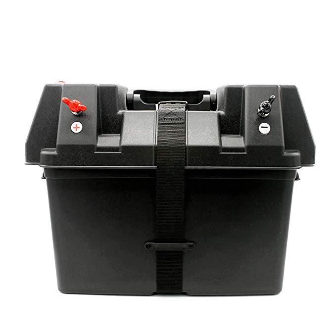 Wholesale Luxury 12V Outdoor Portable Black Plastic Car Boat Positive Cable Battery Box Include Fuse Holder