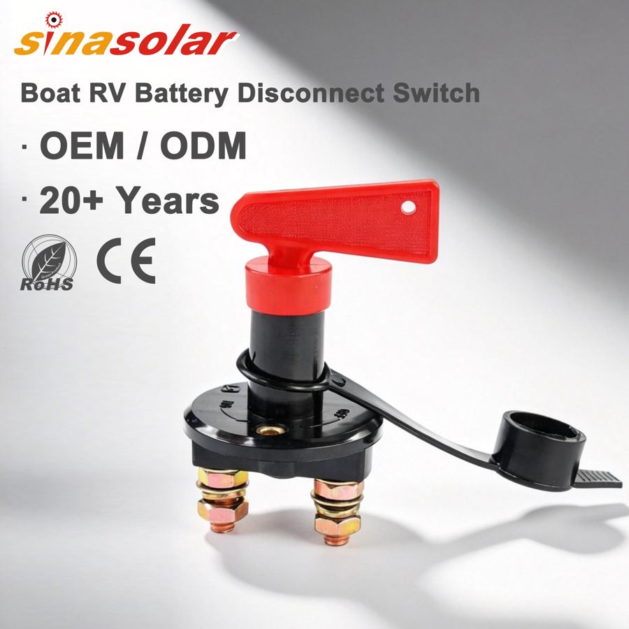 CE Battery Disconnect Switch 12-48V Battery Kill Switch Isolator Cut OFF Power for Marine Car Boat RV ATV Auto Truck Vehicles