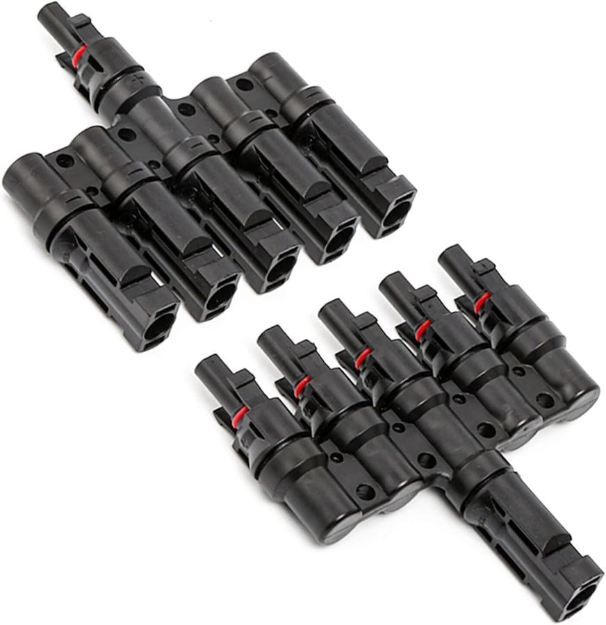 Waterproof 5 to 1 Solar PV Power MC T Y Branch Male Female Connector for Parallel Connection Between Solar Panels