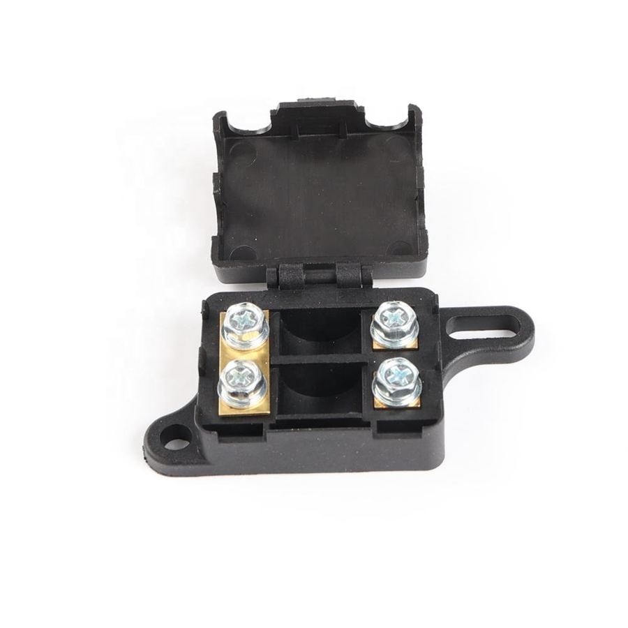 Nylon Base Mini 2 Circuit 2P 2-way Bolt ANS Automobile Midi Fuse Box Base Holder for RV Car Boat Electronic Equipment