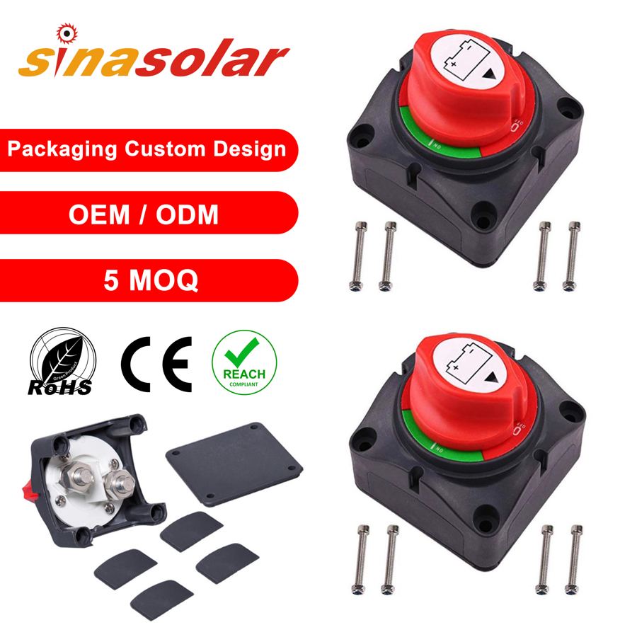 Heavy Duty Dpdt 12V 24V 48V Dual Car Vehicle RV Marine Battery Isolator Master Kill Rotary Switch Disconnect Power Cut Off Kit