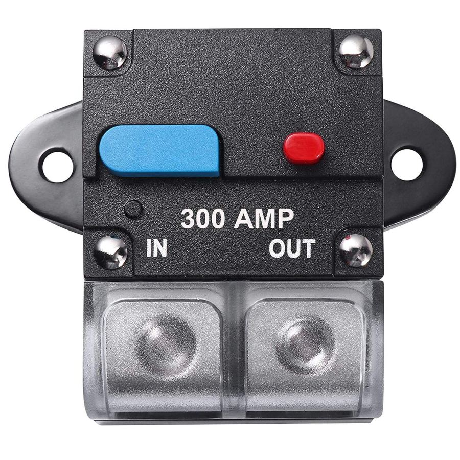 Car Stereo Audio Circuit Breaker Reset Fuse 300A Breaker Circuit for System Protection 12V/24V Car Boat