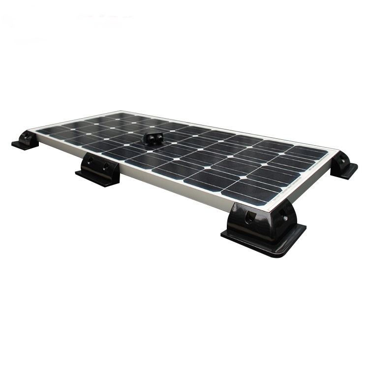 ABS Black Solar Panel Energy Roof Drill-Free Corner Bracket Kits for RV Boats Caravans Marine Motorhomes