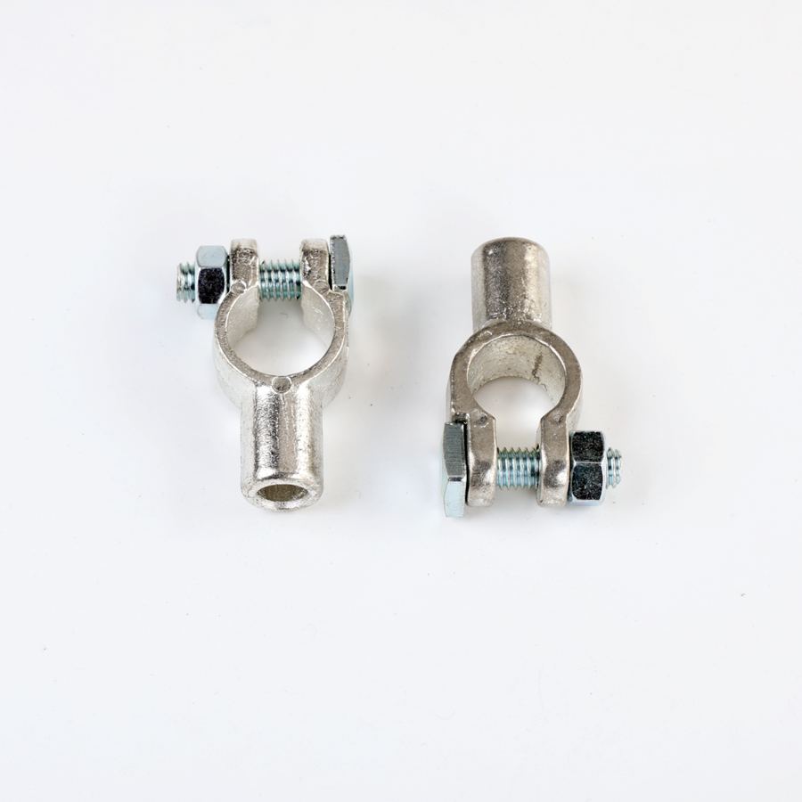 Factory Directly Supply Brass Plated Tin Iron Screw Material Positive & Negative Gender Car Battery Terminals