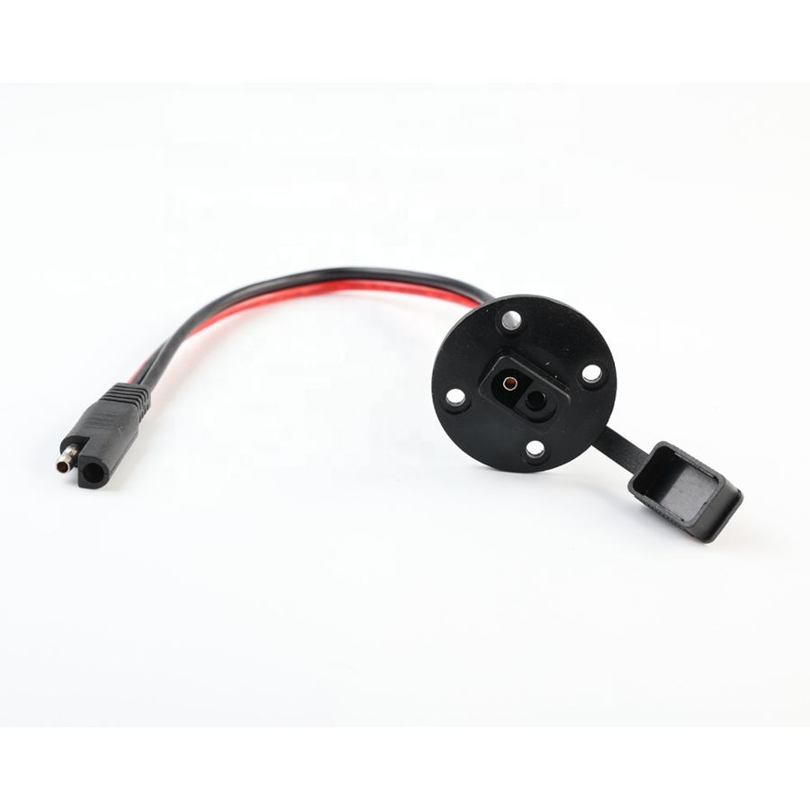 SAE Socket Sidewall Port to SAE Extension Battery Charging Cable Quick Connect for Solar Generator Battery Charger
