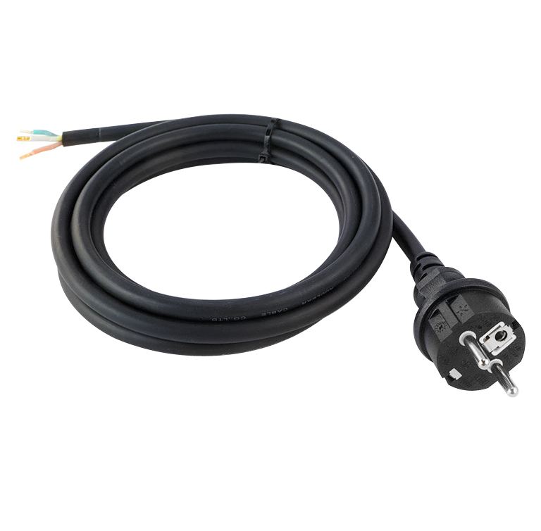 TUV Certificate Power Cable H07RN-F German Schuko Plug to Open End Extension Rubber Cable Micro Inverter