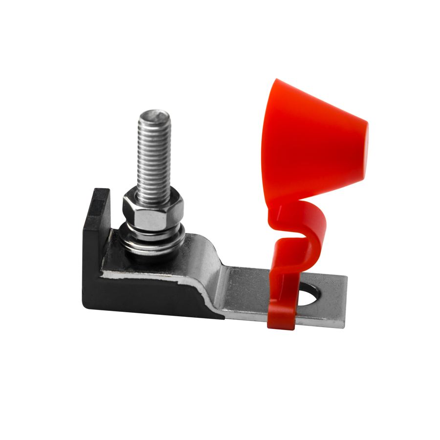 300A 58V Single One Way Pole M8 MRBF Battery Fused Terminal Block for RV Marine Automotive Blade