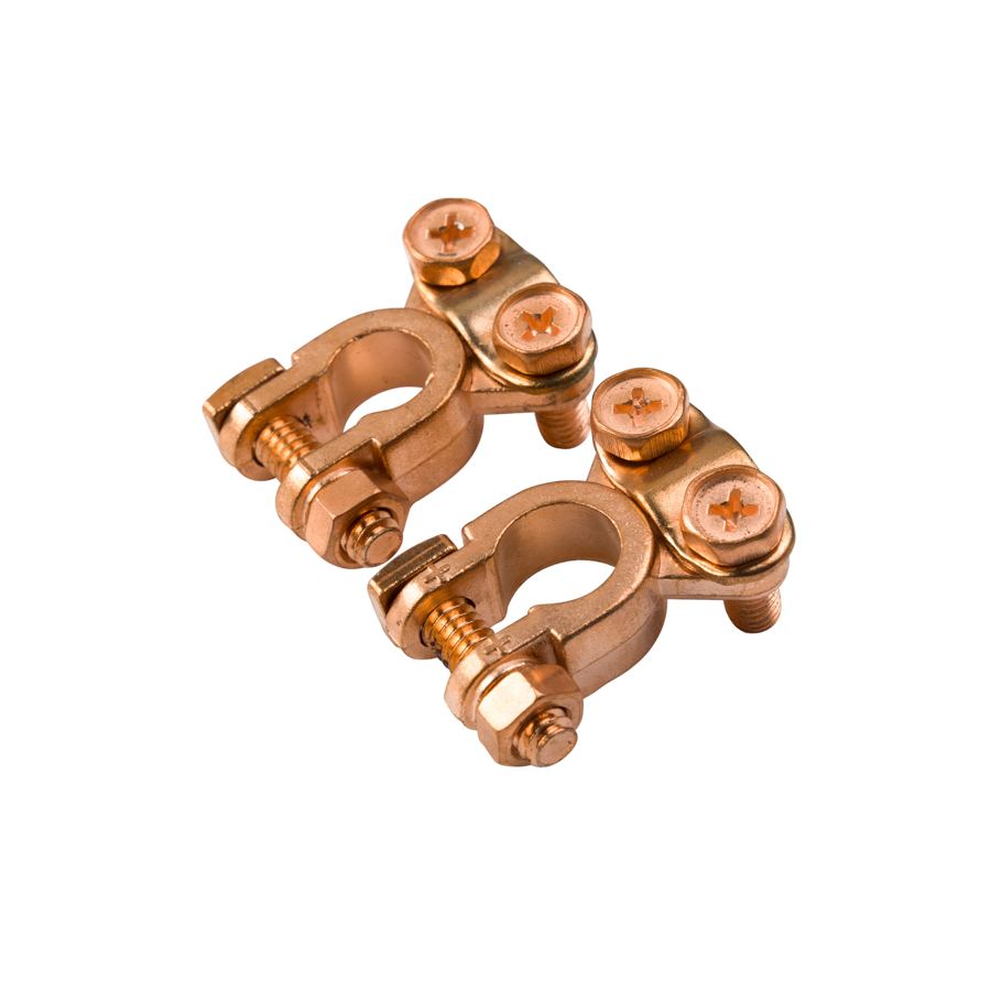 Heavy Duty Japanese Auto Car Front Brass Lithium Battery Post Pole Terminal Connectors Adapters with Iron Screw