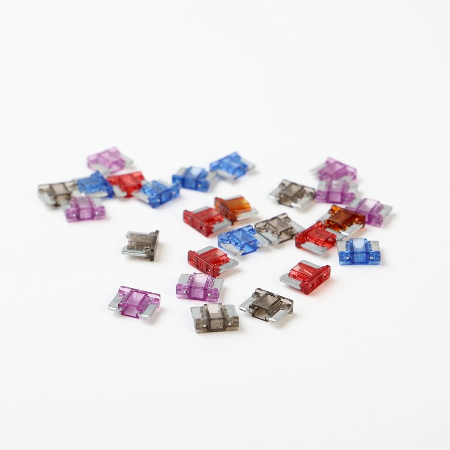 30A 32V 50 Pieces Per Bag Small Mini PC Shell Zinc Alloy Sharp Flat Foot Car Fork Fuse for Fuse Holder