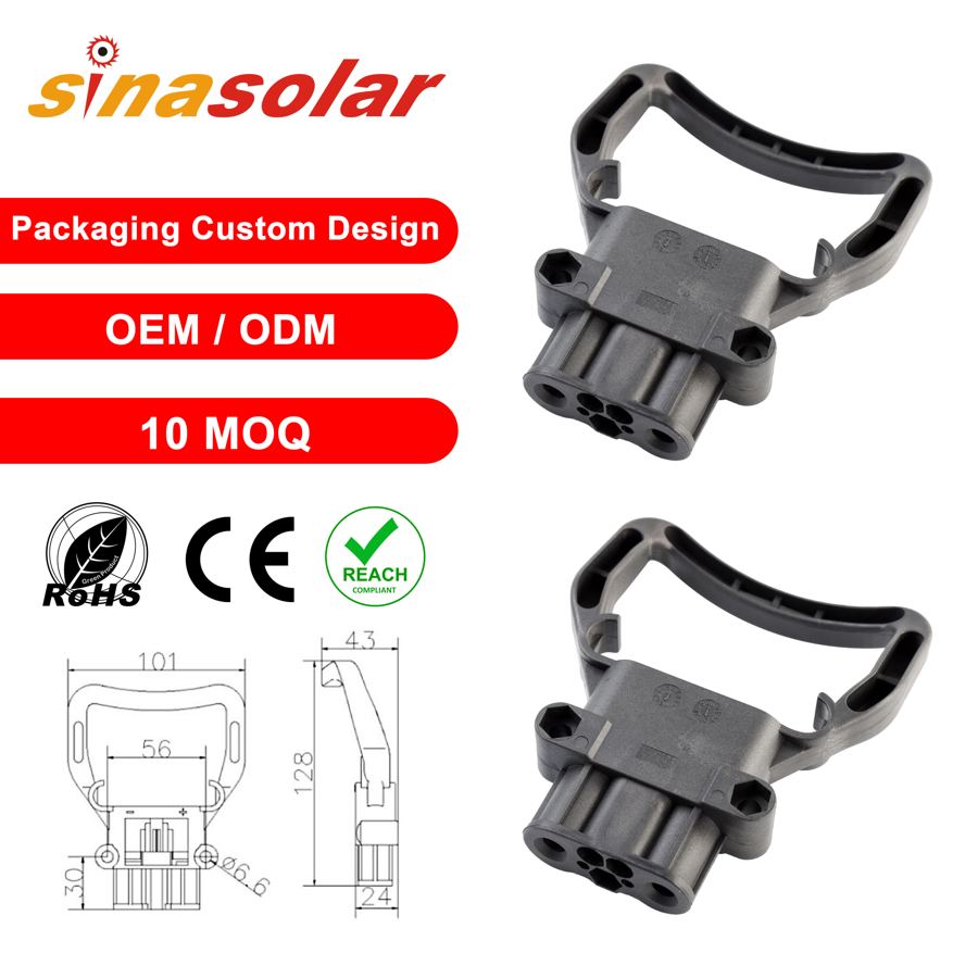 CE Certification High Quality Din PA Shell Disconnecting Contacts 80A 150V Male Female Electric Forklift REMA Connector Plug