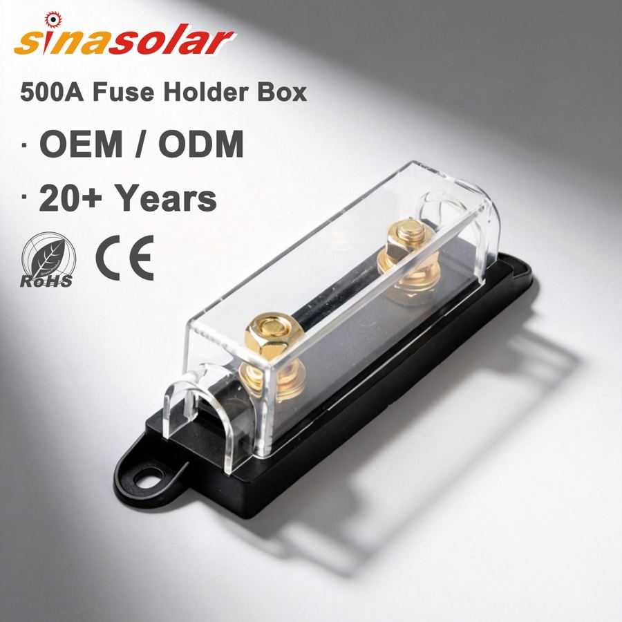 CE Certification Low Moq 500A 32V PC Anl Mega Midi DC Car Automotive Blade Large Forkbolt Fuse Holder Box for RV Marines