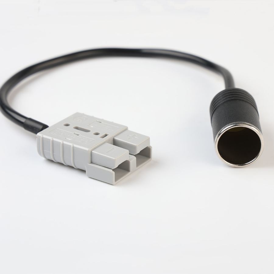 30CM 6.5OD 16AWG Copper 50A Solar Plug to Cigarette Lighter Plug Socket Cable for Car RV Marines