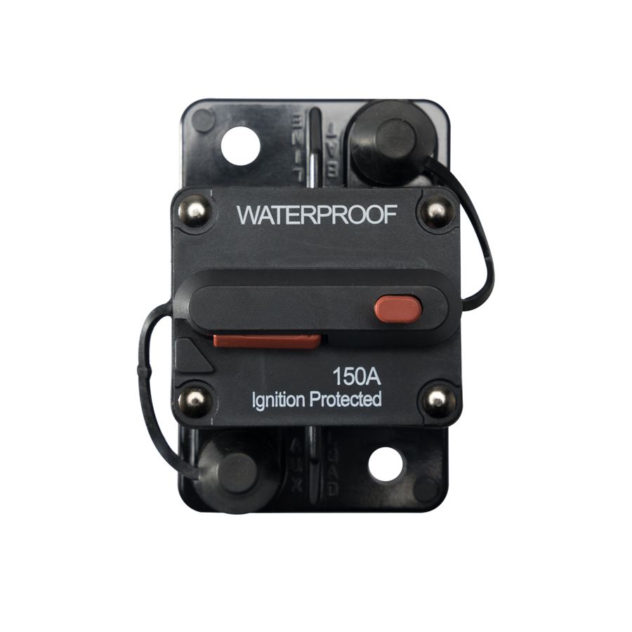 150A Premium High-Current Circuit Breaker with Fuse Manual Reset Switch Waterproof IP67 for Boat Marine RV Yacht Car 12-48VDC