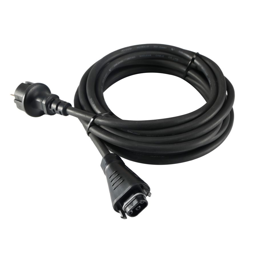 5M 9.5mm OD IP68 Waterproof 3 Core Copper Rubber HMS BC05 to Schuko EU Plug Power Cable for Solar Micro Inverter