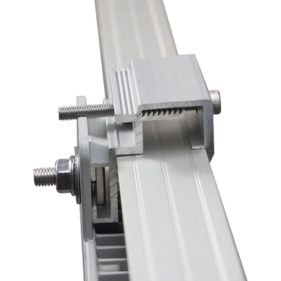 Aluminium Stainless Steel Micro Inverters Solar PV Clamp Fitting PV Module Frame Height From 28-50mm