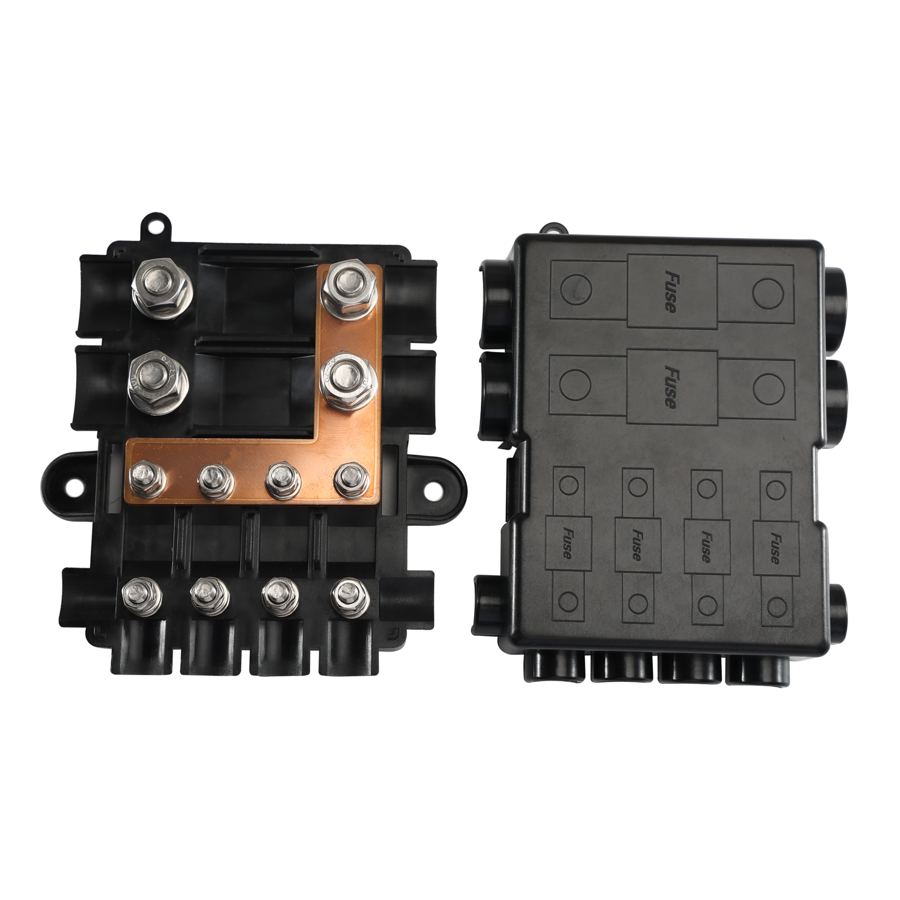 12V 32V 48 V 350A PA6 M5 M8 Purple Copper L 6 Way Automotive Bus Car Audio Jcb 4cx Afs Fuse Box Anl Fuse Holder for MIDI MEGA