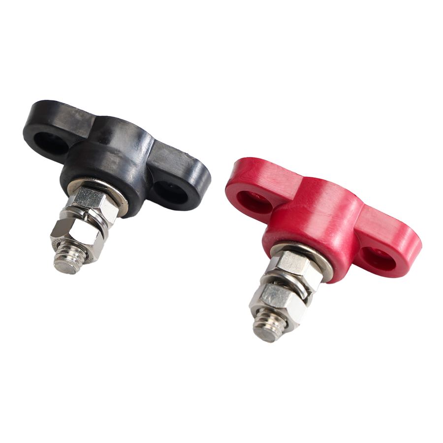 200A DC 48V M8 M10 Copper Flame Retardant Nylon Base Stainless Steel Hardware Power Distribution Block Battery Bus Bar Box
