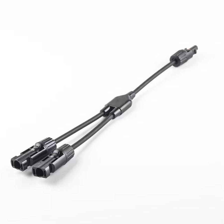 Wholesale Waterproof Male to 2 Female PV Solar MC Connector Y Branch Extension Power Adapter Cable Wire for Solar Panel