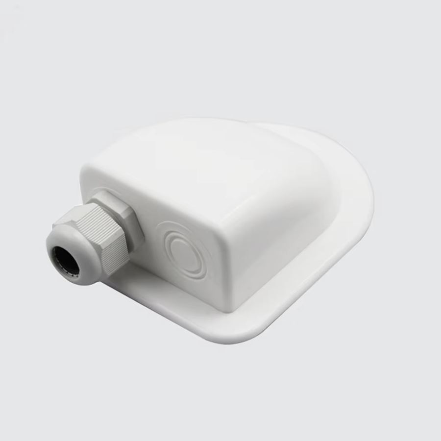 White Single/Double IP66 Waterproof UV Resistance ABS Solar Mounting Bracket Cable Entry Gland for Caravan RV Boat Motorhome