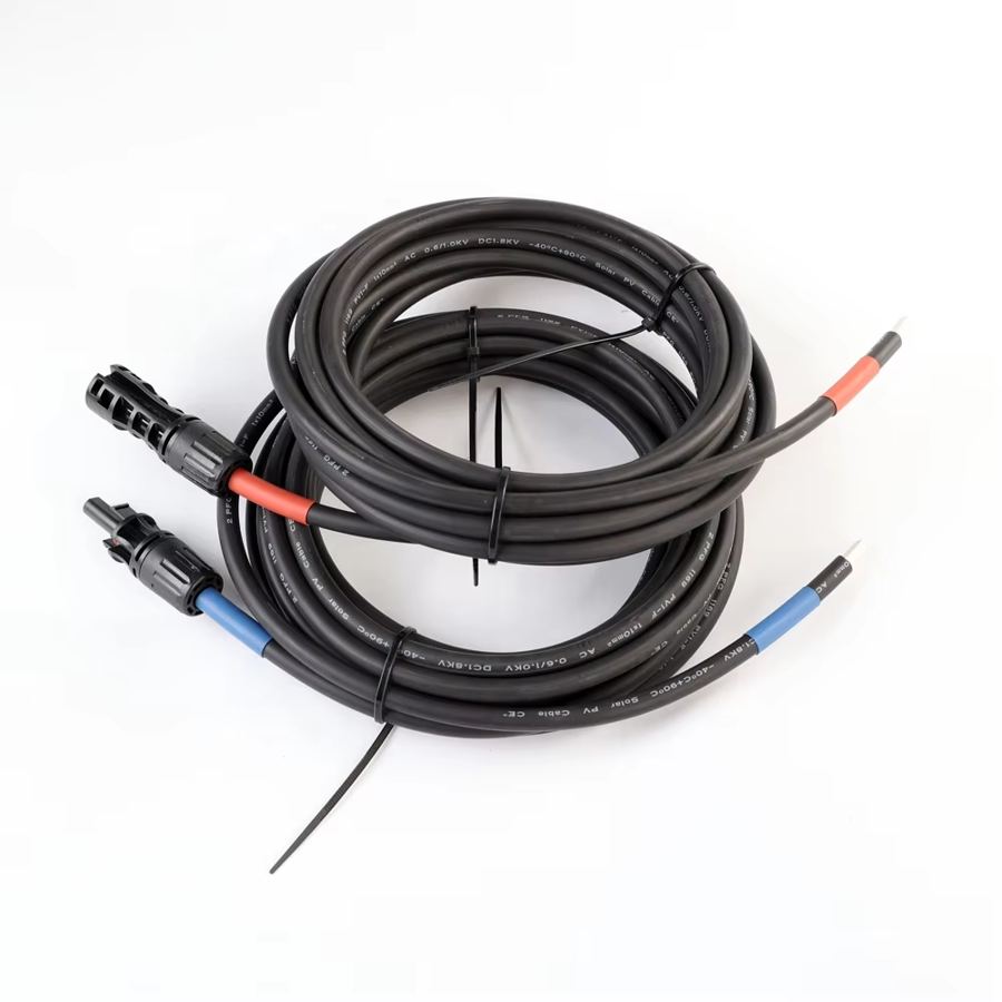 Reverse Connection 10mm2 Copper 5m(16feet) 8AWG Solar Cable Kit MC Plug with Connector Cable