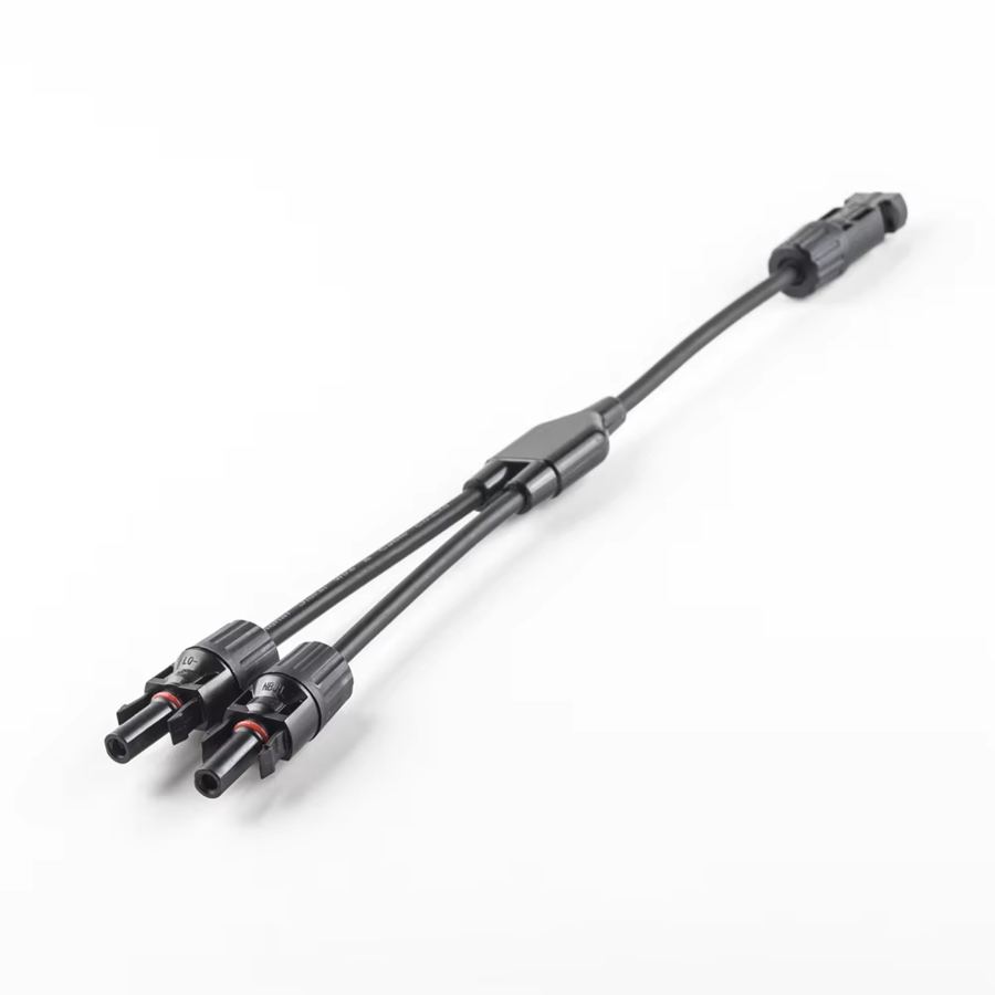 Waterproof 2 Male to Female PV Solar MC Connector Y Branch Extension Power Cable for Solar Panel Solar Power System