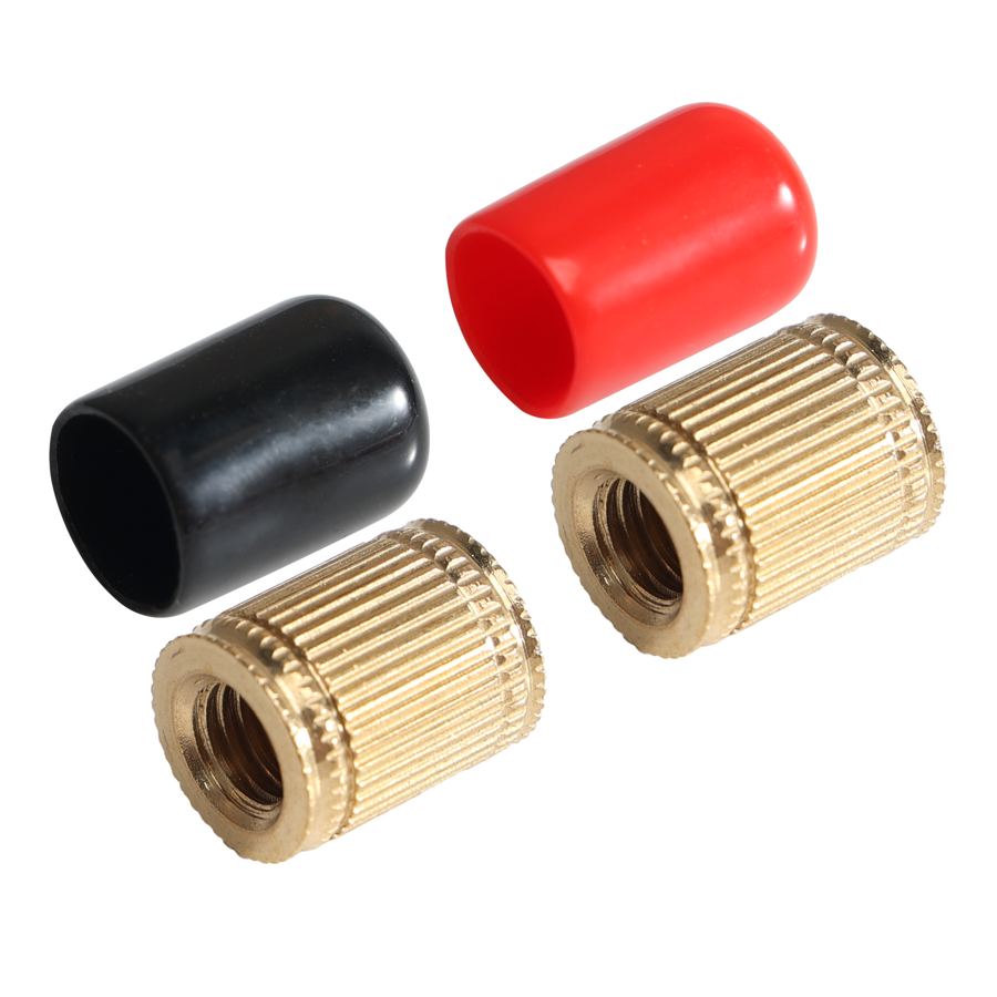 M6 M8 M10 Auto Car Brass Screw Battery Post Terminal Connector Adapter Set with PVC Rubber for RV Marine Battery Post