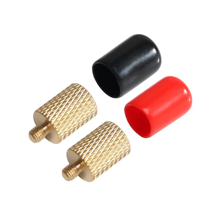 M5 M6 M8 Auto Car Brass Aluminum Screw Battery Post Terminal Connector Adapter Set with PVC Rubber for RV Marine Battery Post