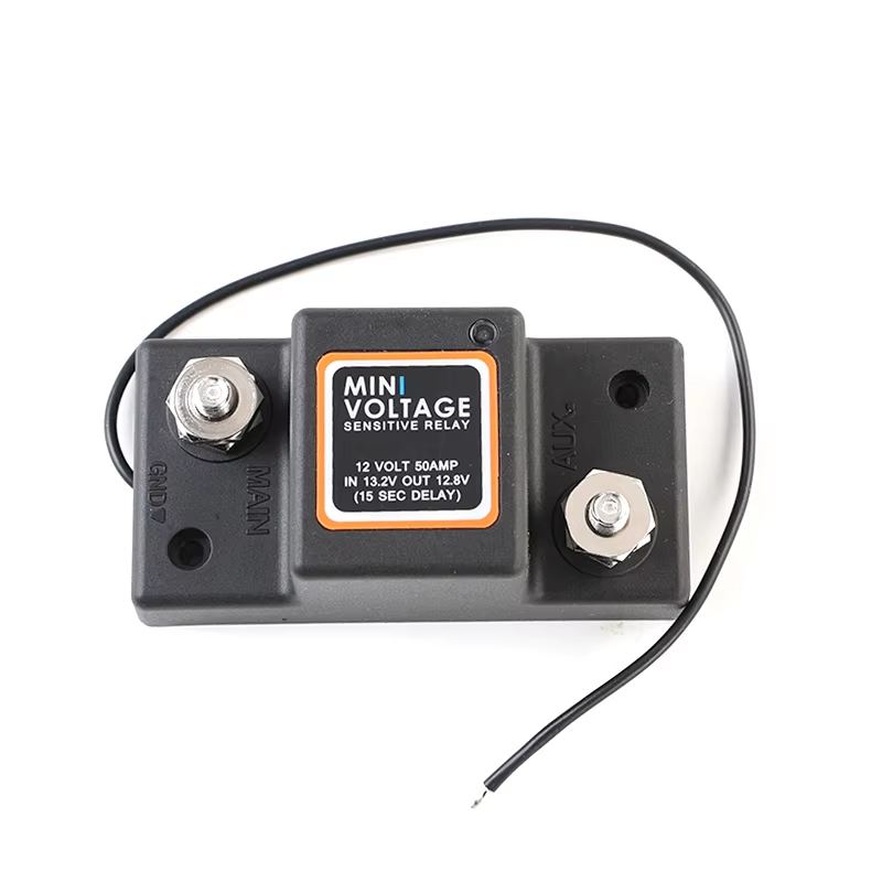 Long Life Universal Boat Accessories Camping RV 12V 50A Dual Battery Isolator Voltage Monitoring Relay