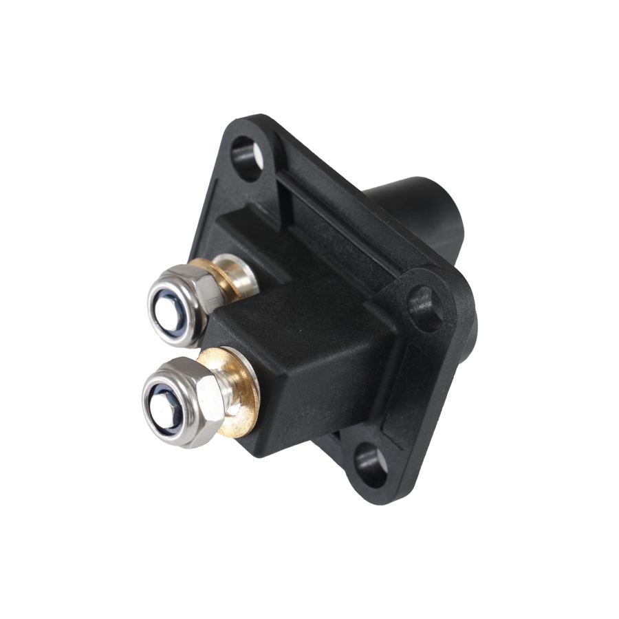 Heavy Duty 2 Pole Nylon Housing Brass Silver Plated High Current Mining Plug Jump Start Connector for Mechanical Charging