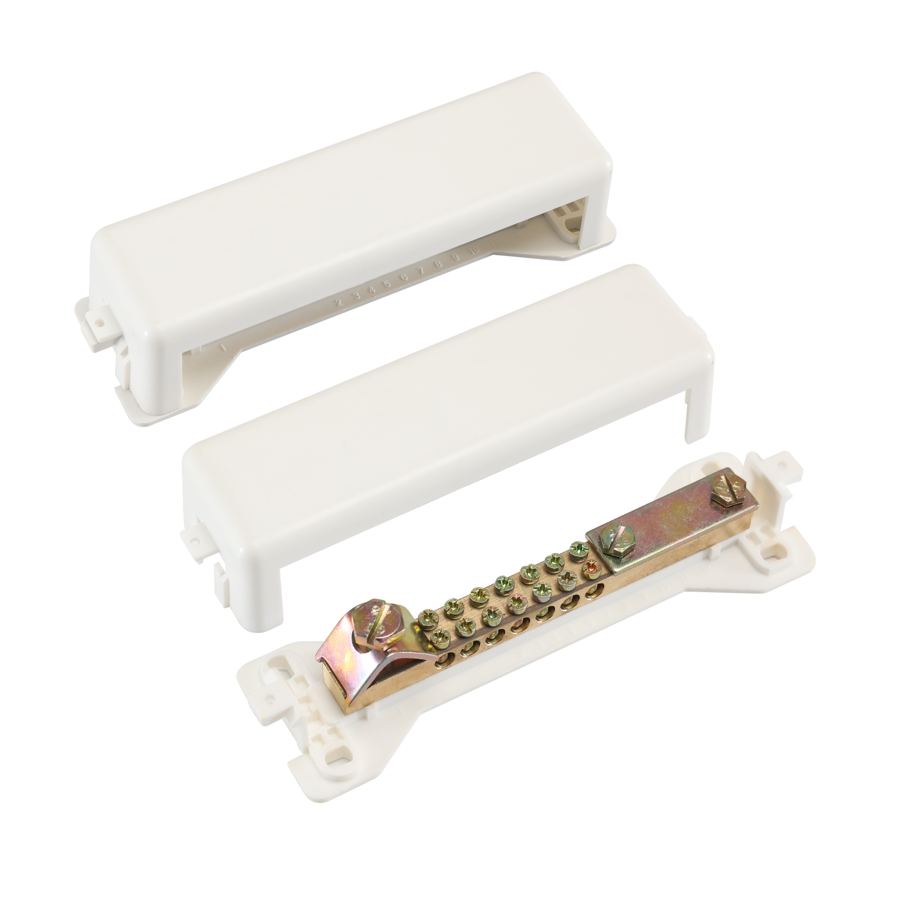165A DC H57 Brass PA66 Base Galvanised Steel Block Electrical Bus Bar Box for Battery Link Power Distribution