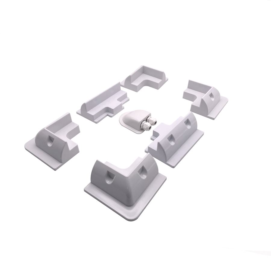Sinasolar ABS Solar Bracket Kits 7PCS Drill-Free Corner Bracket Widely Used for RV, Boat, Caravan, Camp