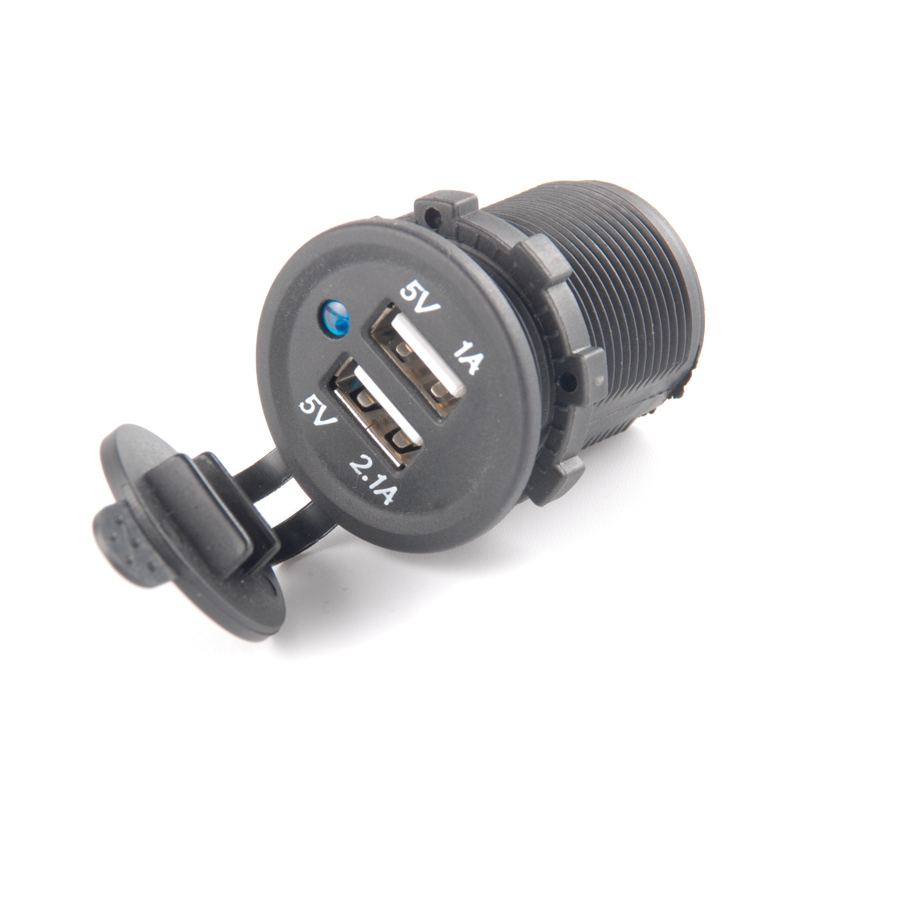 Waterproof Marine Dual Car Power Outlet Cigarette Lighter 36W Fast Charge Marine USB Chargers 12V/24V Boat Truck