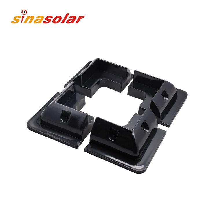 4 Corner Drill-free UV-Resistant Solar Panel Mounting Brackets for RV Marine Flat Roof Camping Van and Caravan